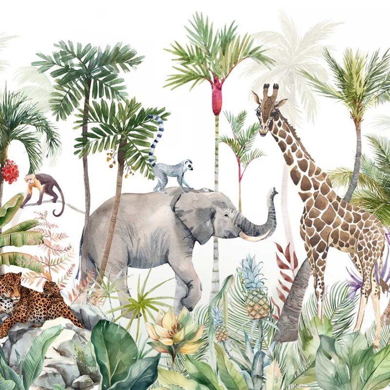 Behang ‘Jungle Paradise’ voor de kinderkamer - Afbeelding 2