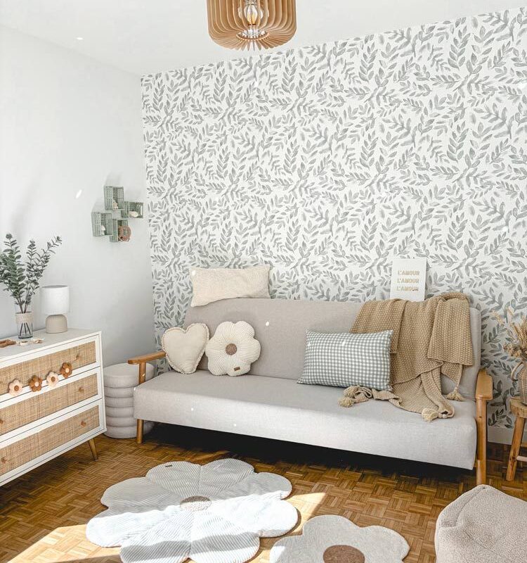 papier-peint-feuillage-vert