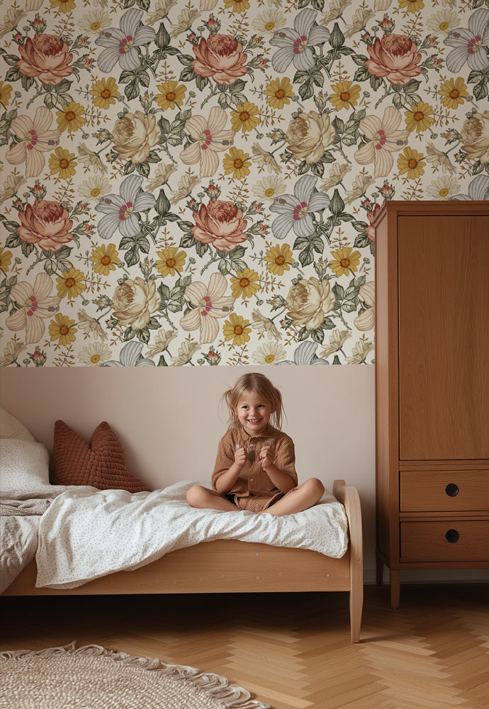 papier-peint-fleurs-vintage