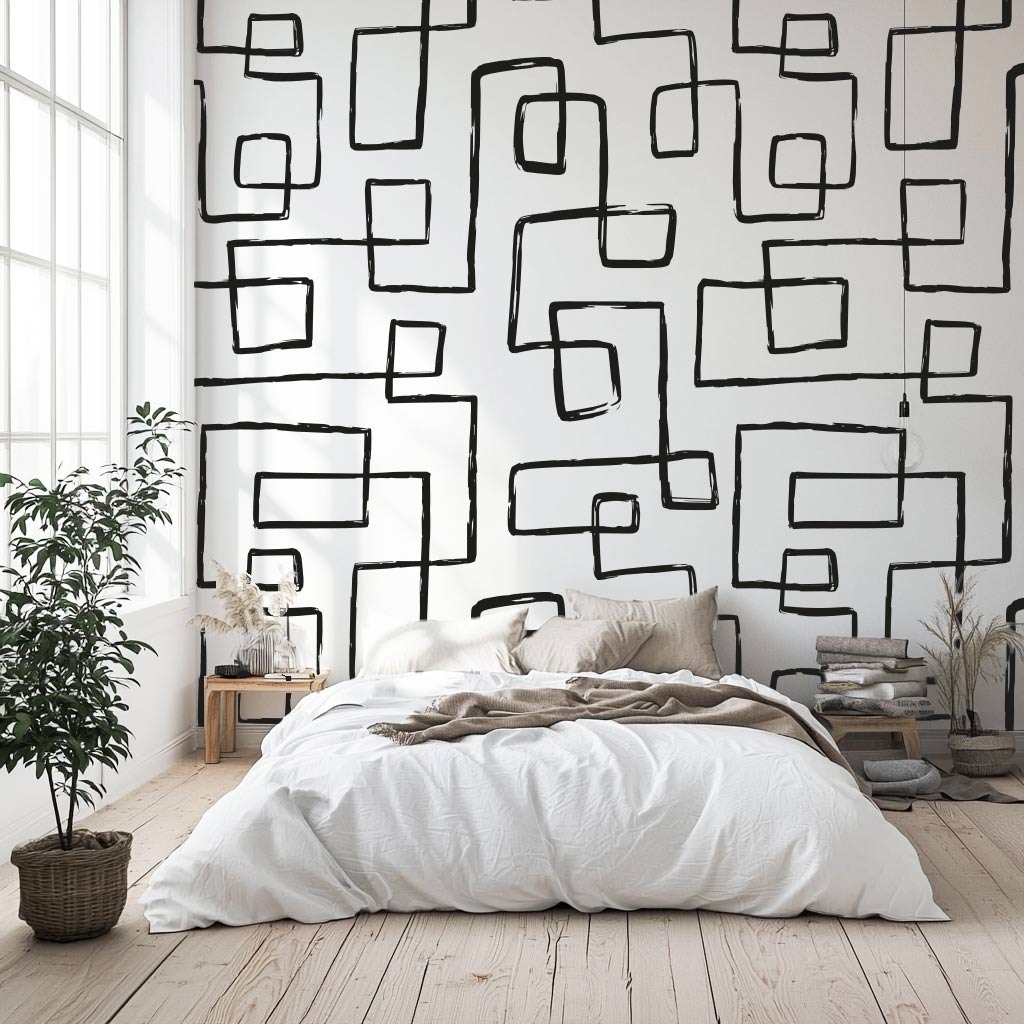 papier-peint-graphique-noir-et-blanc