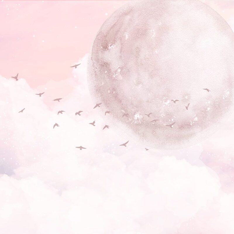 papier-peint-lune-chambre-fille