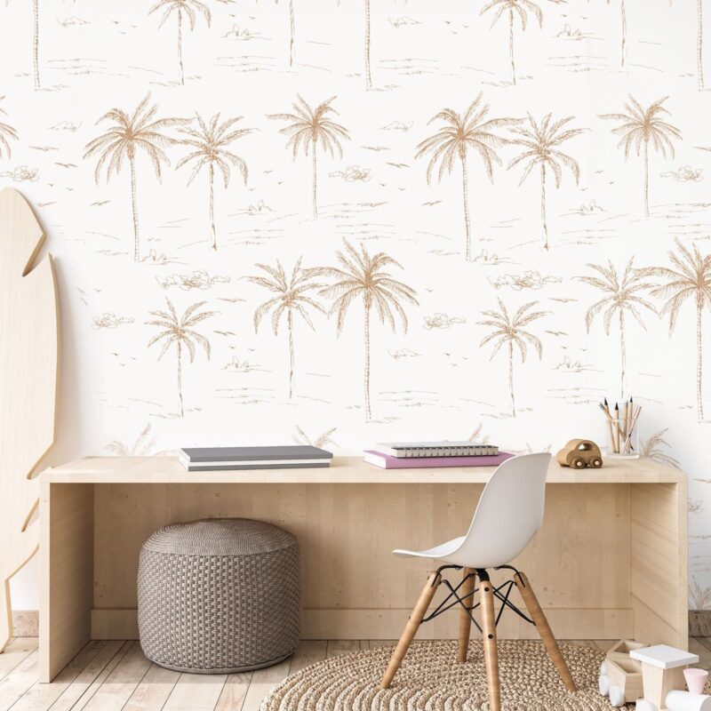 papier-peint-palmier-chambre