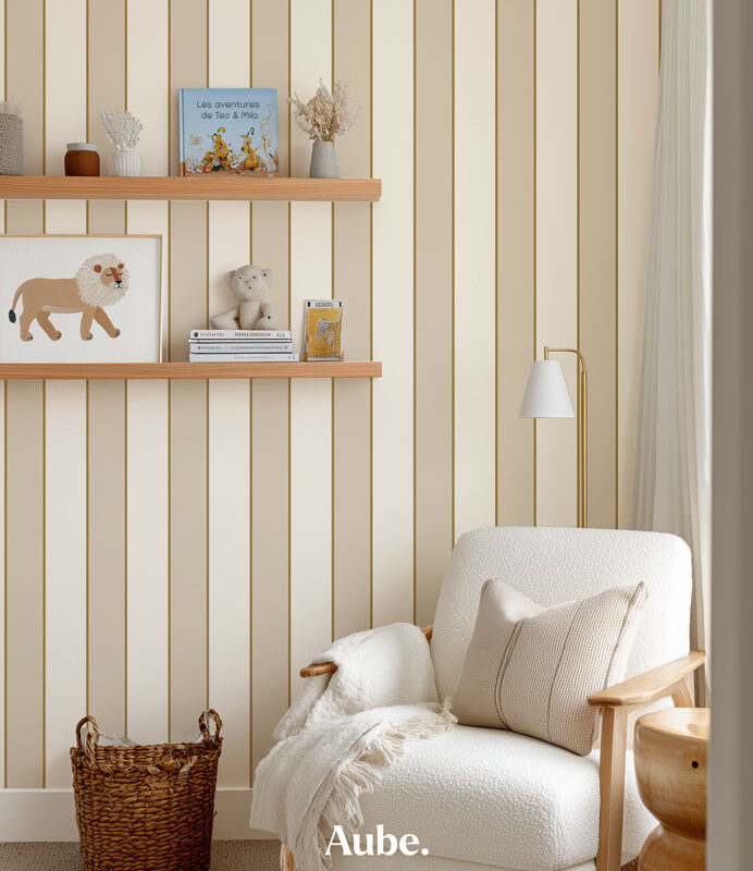 papier-peint-rayures-beige