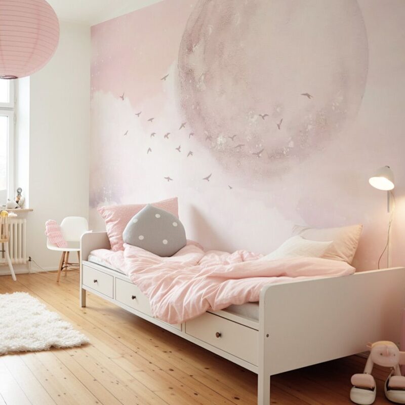 papier-peint-rose-fille