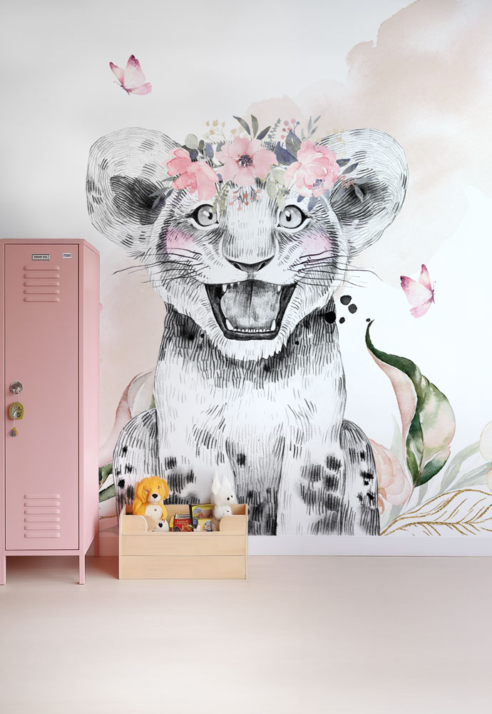 papier-peint-safari-fille