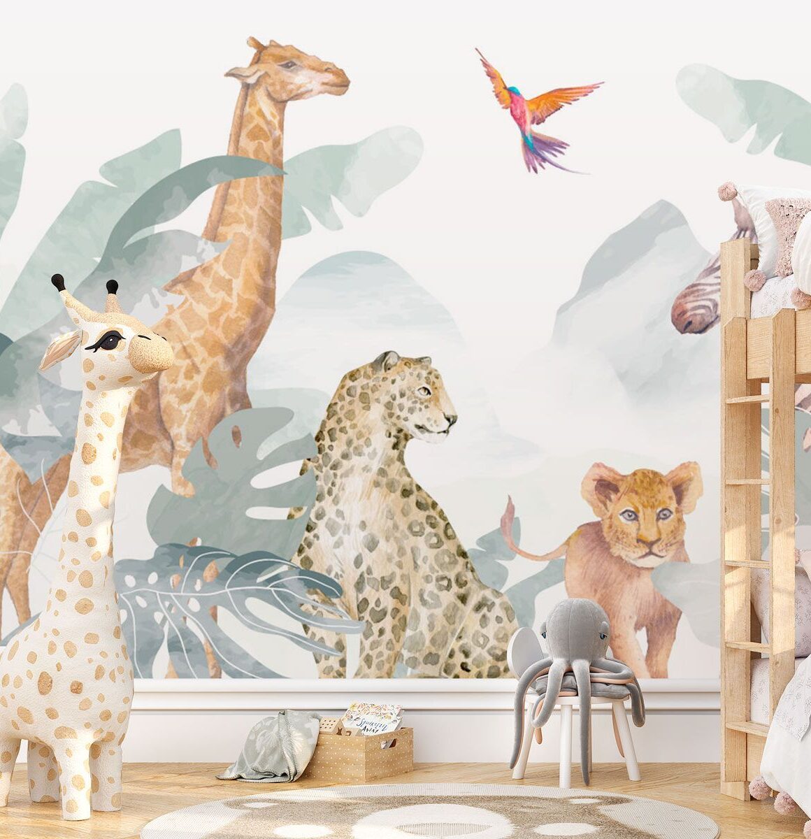 papier-peint-safari-pour-enfant